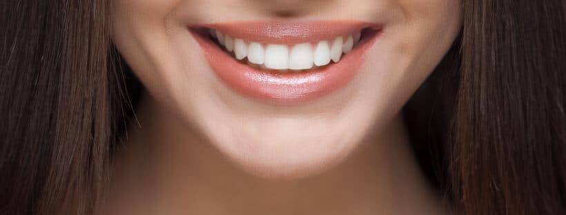 girl showing white teeth