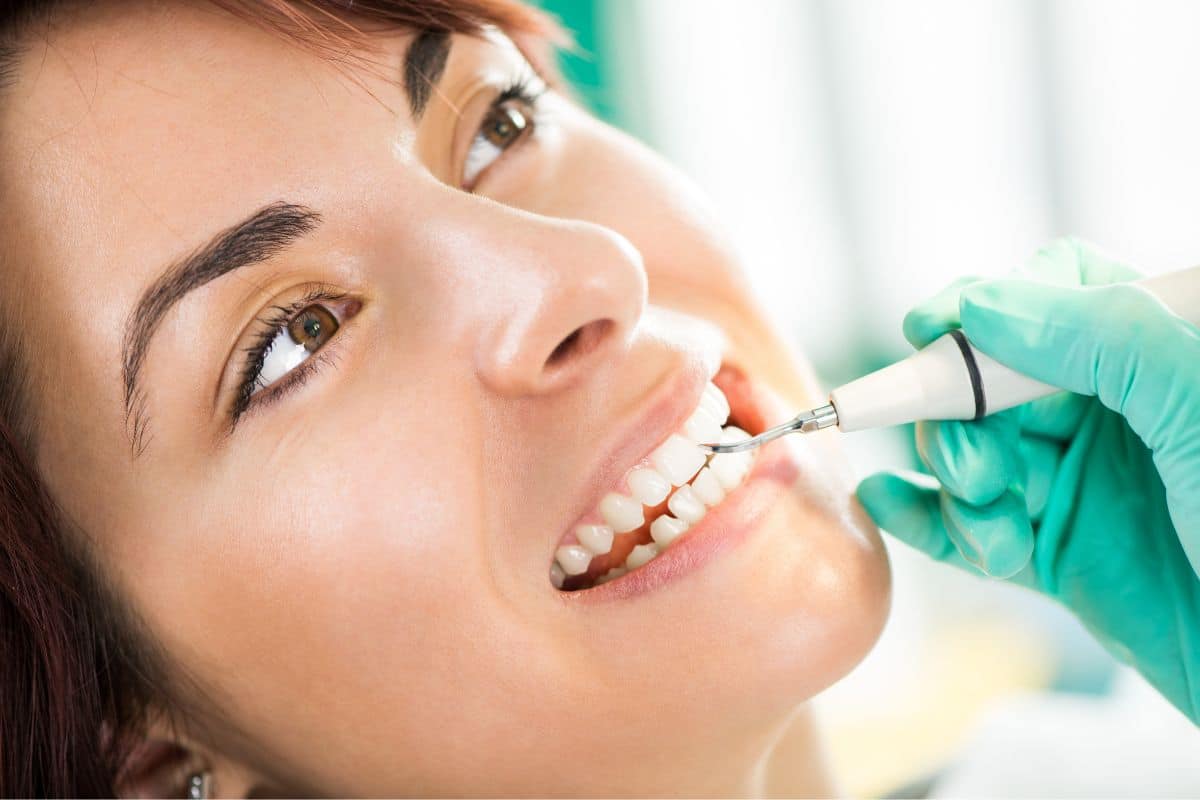 dental cleaning during regular dental checkup