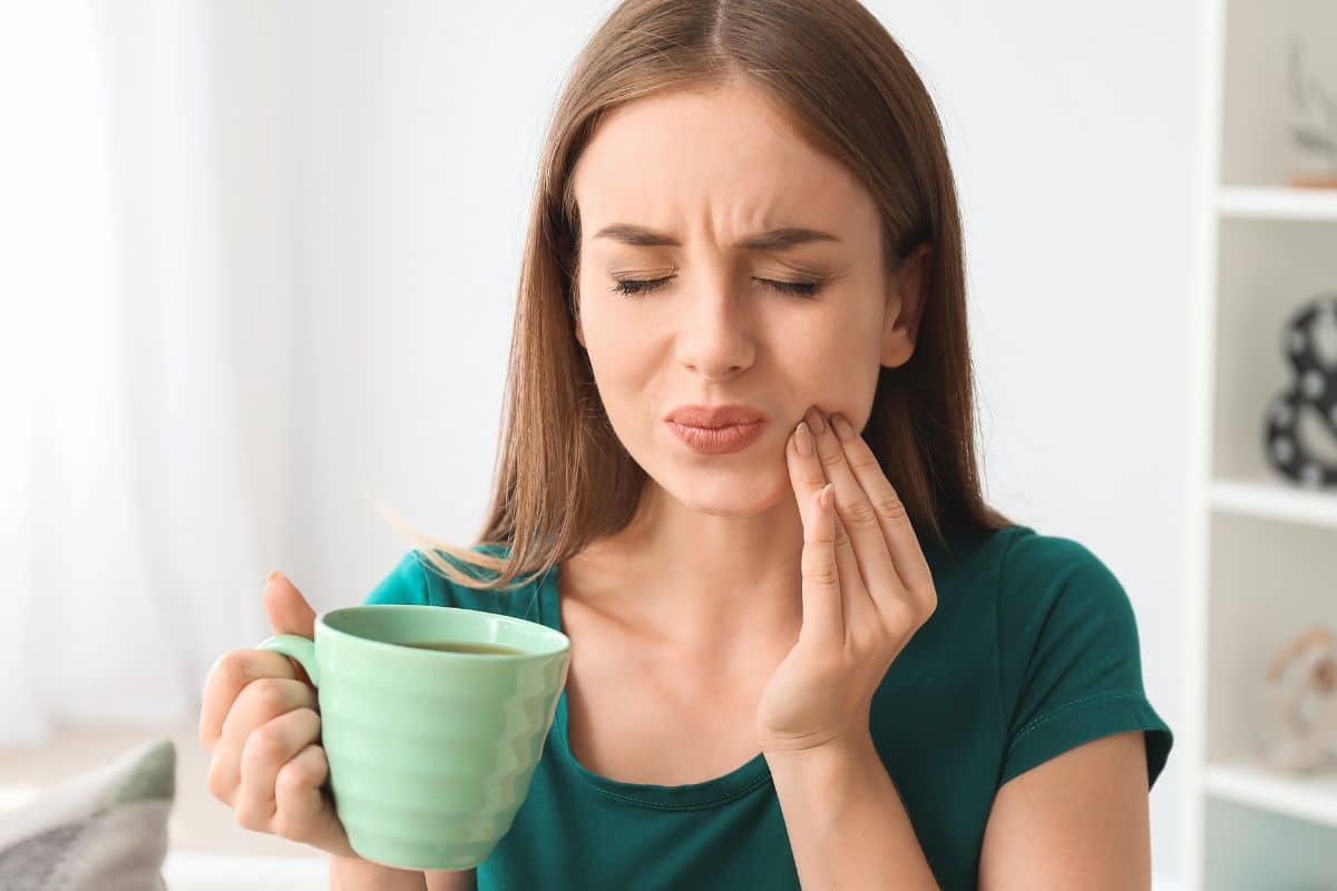 woman feeling sensitivity